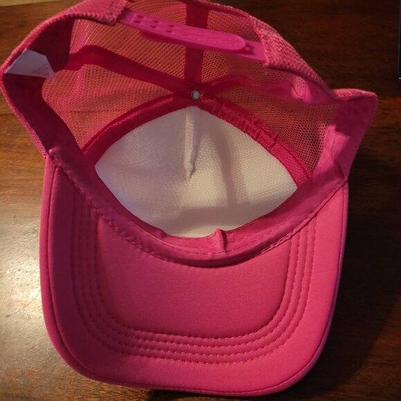 Head Kandy Pink and White Snapback Mesh Back Trucker Hat - Picture 5 of 6